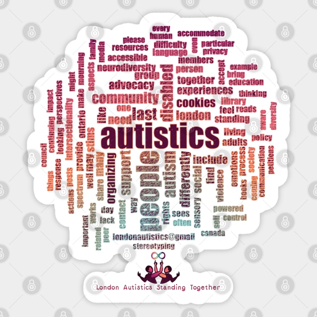 LAST Wordcloud Sticker by LondonAutisticsStandingTogether